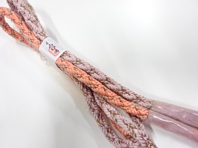 未使用品　正絹　撚り房　手組帯締め